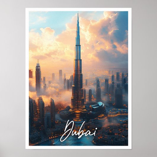 Burj Khalifa Dubai Verenigde Arabische Emiraten St Poster (Voorkant)