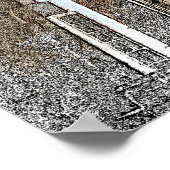 Burj Khalifa Dubai Vintage skyline reizen Poster (Hoek)