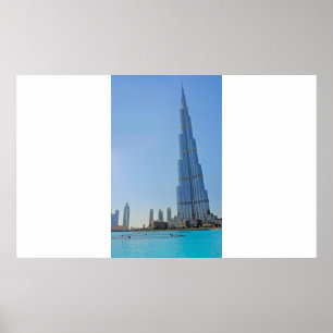 Burj Khalifa en Dubai Fountain - Foto's Poster