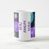 Burj Khalifa met verlichte bloemen Dubai VAE Koffiemok (Center)