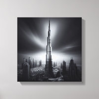 Burj Khalifa Monochrome Skyline - Dramatische Urba