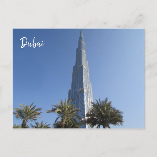 burj khalifa palmbomen briefkaart (Voorkant)