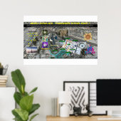 Burj Khalifa Pleiades Pattern 1 Poster (Thuiskantoor)