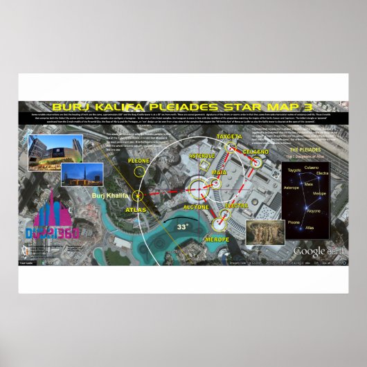 Burj Khalifa Pleiades Pattern 3 Poster (Voorkant)