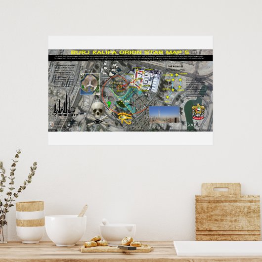 Burj Khalifa Pleiades Pattern 5 Poster (Keuken)