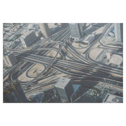 Burj Khalifa Road uitzicht, Dubai Stof (Yard (91,4 cm))