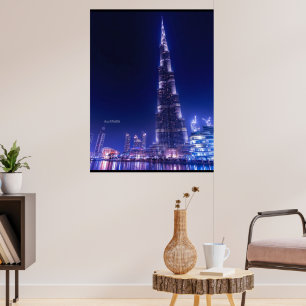 Burj Khalifa skyscraper, Dubai, Poster