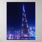 Burj Khalifa skyscraper, Dubai, Poster (Voorkant)