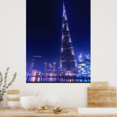 Burj Khalifa skyscraper, Dubai, Poster (Keuken)