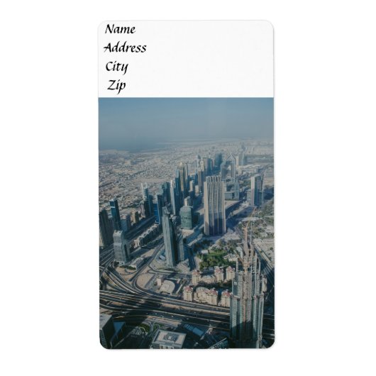 Burj Khalifa uitzicht, Dubai Etiket (Voorkant)