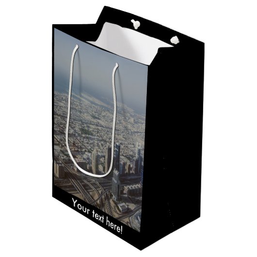Burj Khalifa uitzicht, Dubai Medium Cadeauzakje (Voorkant Gekanteld)