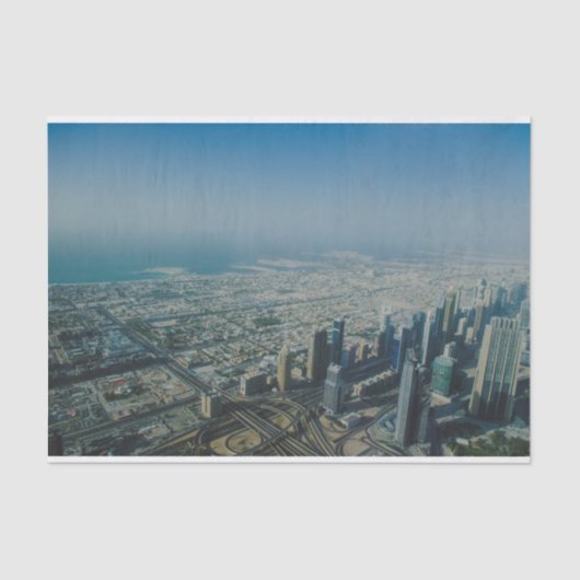 Burj Khalifa uitzicht, Dubai Tissuepapier (Voorkant)