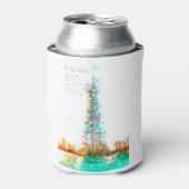 BurjKhalifa Aquarell Blikjeskoeler (Blikje Voorkant)