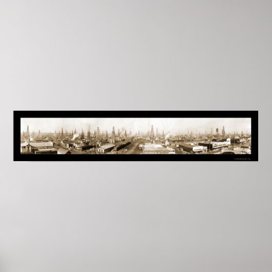 Burkburnett TX Oil Photo 1919 Poster (Voorkant)