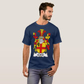 Burke Coat of Arms Family Crest T-shirt (Voorkant volledig)
