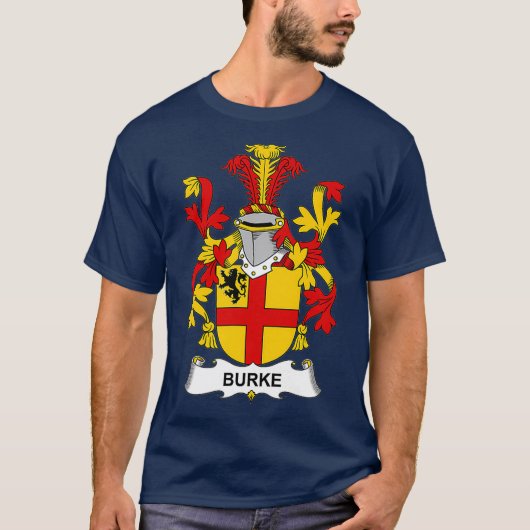 Burke Coat of Arms Family Crest T-shirt (Voorkant)