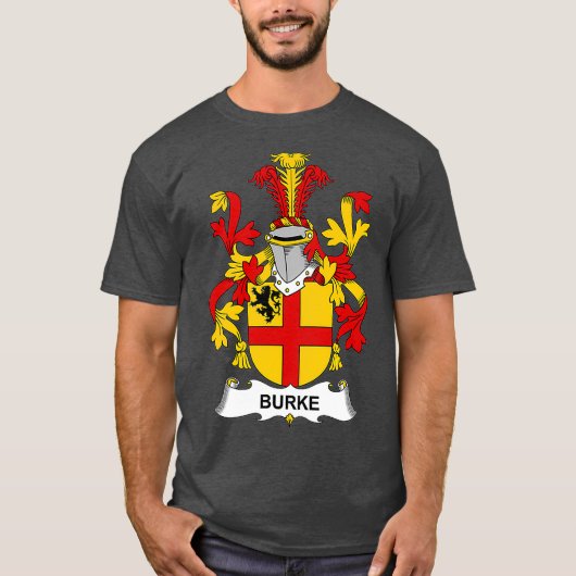 Burke Coat of Arms Family Crest T-shirt (Voorkant)
