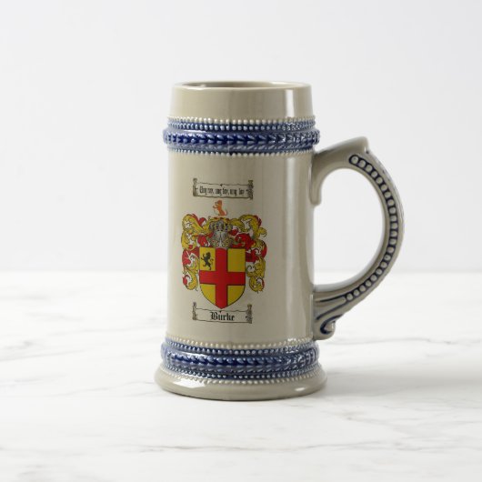 Burke Coat of Arms Stein / Burke Family Crest Bierpul (Rechts)