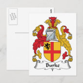 Burke Family Crest Briefkaart (Voorkant / Achterkant)