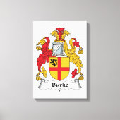 Burke Family Crest Canvas Afdruk (Voorkant)