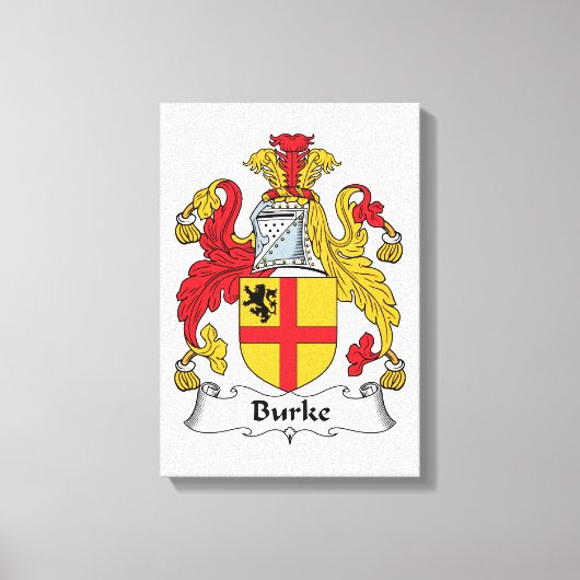 Burke Family Crest Canvas Afdruk (Voorkant)