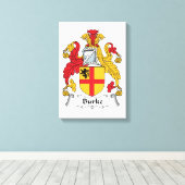 Burke Family Crest Canvas Afdruk (Insitu (Houten vloer))