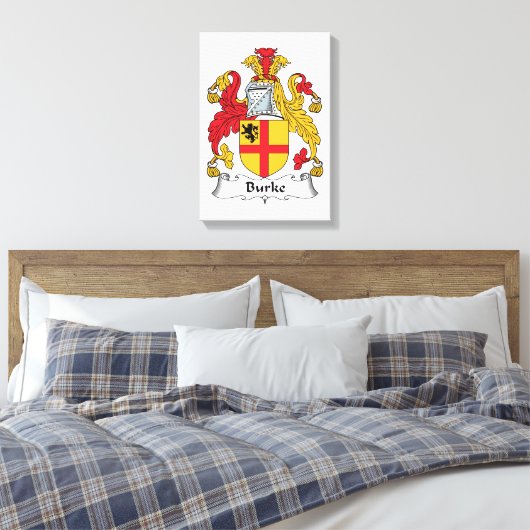 Burke Family Crest Canvas Afdruk (Insitu (Slaapkamer))