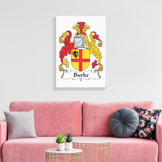 Burke Family Crest Canvas Afdruk (Insitu (Woonkamer))