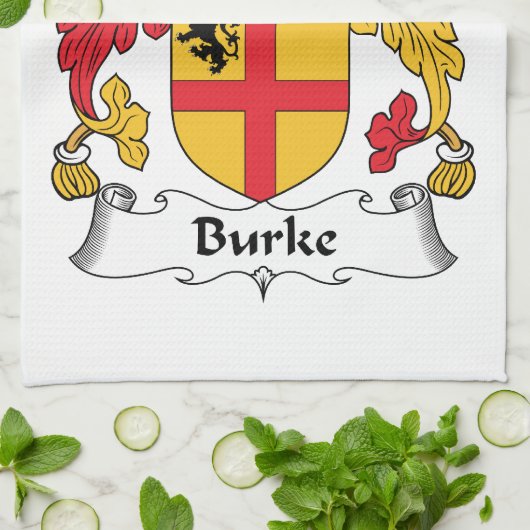 Burke Family Crest Theedoek (Gevouwen)