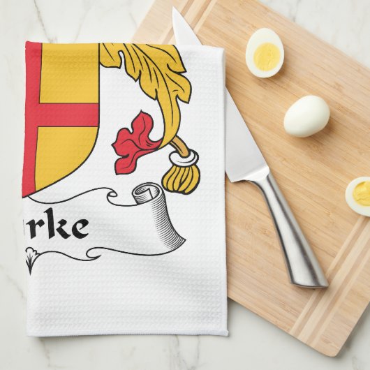 Burke Family Crest Theedoek (Quarter Fold)