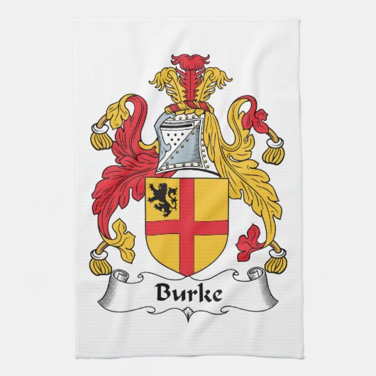 Burke Family Crest Theedoek (Verticaal)