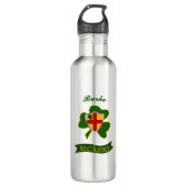 Burke Irish Shield & Shamrock gepersonaliseerd Waterfles (Voorkant)