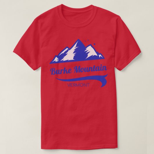 Burke Mountain ski Vermont 1 T-shirt (Design voorkant)