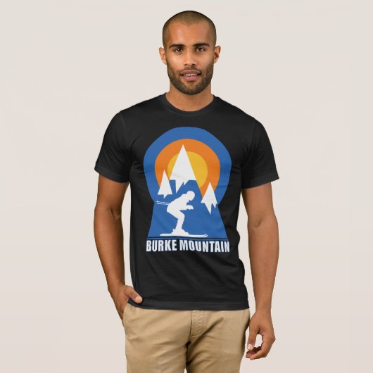 Burke Mountain Ski Zonsondergang T-shirt (Voorkant volledig)