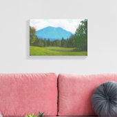 Burke Mountain Stretched Canvas Print (Insitu (Woonkamer))