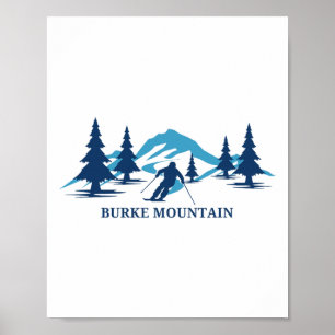 Burke Mountain Vermont Ski snowboarden in Vermont Poster
