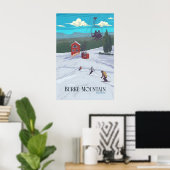 Burke Mountain Vermont Skigebied Reisposter Poster (Thuiskantoor)