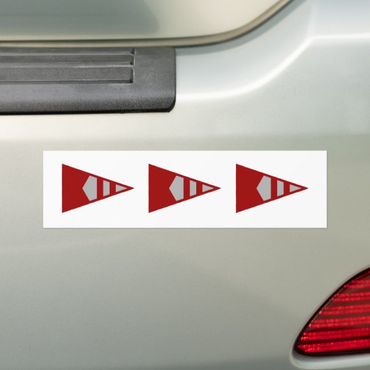 Burke Sailing Burgee Bumperstickers (versie 2) (Op auto)