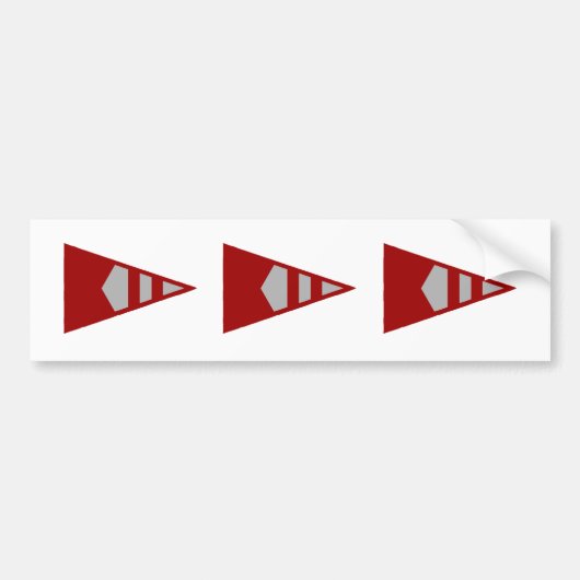 Burke Sailing Burgee Bumperstickers (versie 2) (Voorkant)