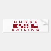 Burke Sailing Nautical Flags Bumpersticker (Voorkant)