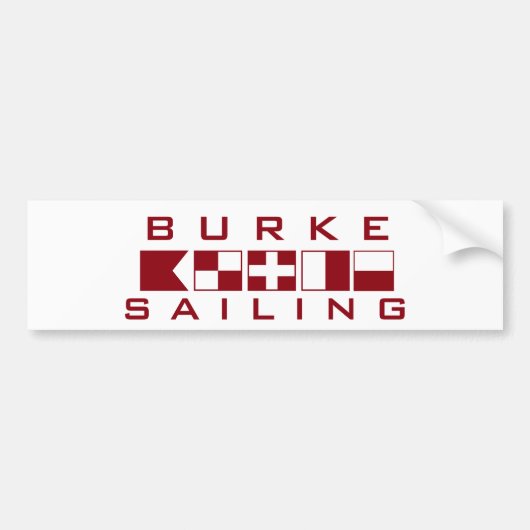 Burke Sailing Nautical Flags Bumpersticker (Voorkant)