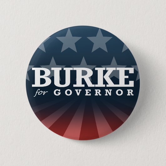 BURKE VOOR GOUVERNEUR 2014 RONDE BUTTON 5,7 CM (Voorkant)