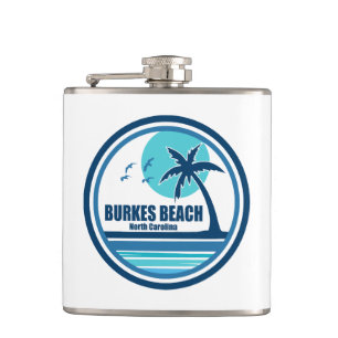 Burkes Beach South Carolina palmbomen Heupfles