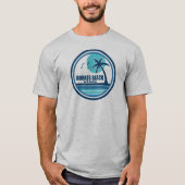 Burkes Beach South Carolina palmbomen T-shirt (Voorkant)