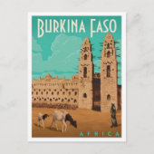 Burkina Faso Afrika Reisreclame Briefkaart (Voorkant)