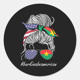 Burkina Faso Amerikaanse Burkina Faso vlag Ronde Sticker