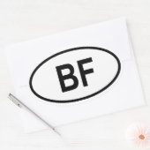 Burkina Faso "BF" Ovale Sticker (Envelop)