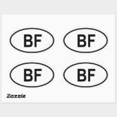 Burkina Faso "BF" Ovale Sticker (Vel)