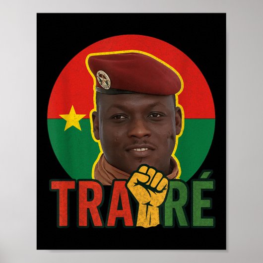 Burkina Faso - Bravo Captain Ibrahim Traoré _ Thom Poster (Voorkant)