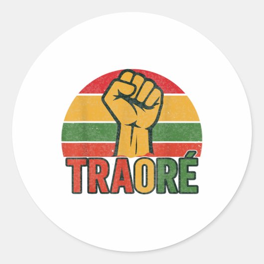 Burkina Faso - Bravo Captain Ibrahim Traoré _ Thom Ronde Sticker (Voorkant)